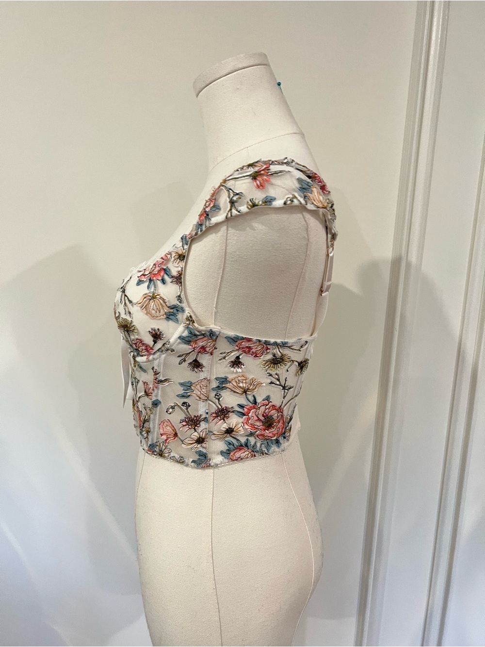 Victoria’s Secret Floral Bustier Cap Sleeve Size‎ US XSmall - Picture 2 of 7